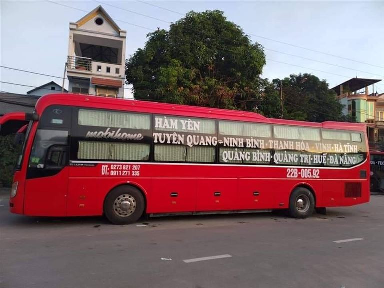 Giường nằm chất lượng trên xe khách Hồng Thịnh Tuyên Quang Đô Lương