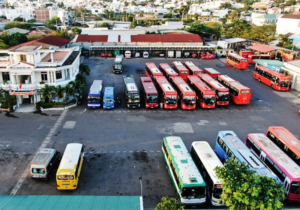 Góc nhìn từ trên cao của Bến xe phía Bắc Nha Trang
