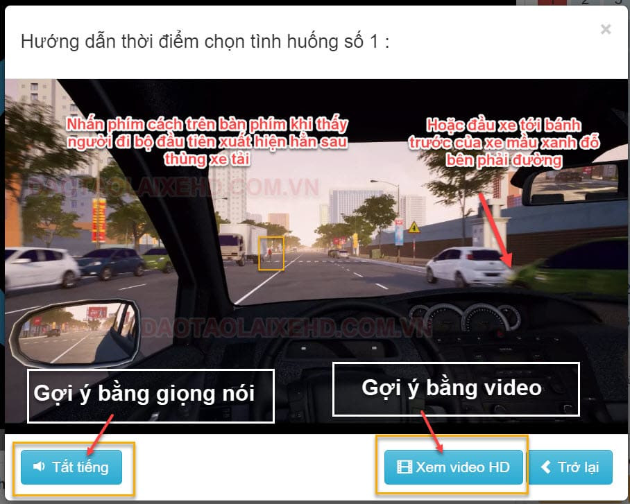 Gợi ý trực quan trong tình huống mô phỏng giúp nhận diện nguy hiểm