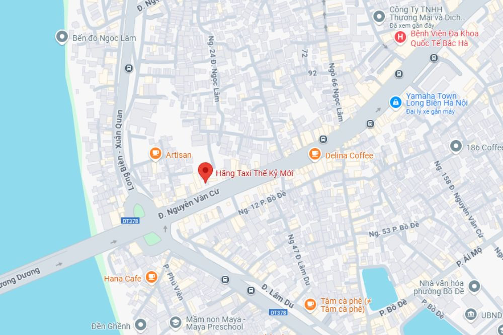 Hãng xe taxi Thế Kỷ Mới tại Ngọc Lâm, Long Biên