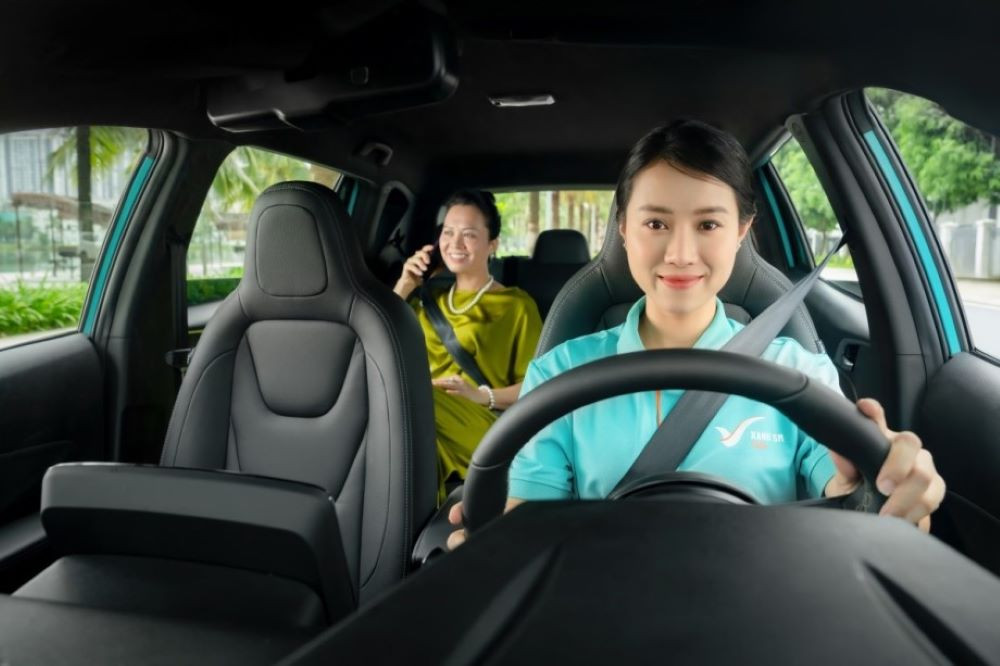 Hệ thống xe điện VinFast hiện đại của hãng taxi Bình Long Bình Phước Xanh SM