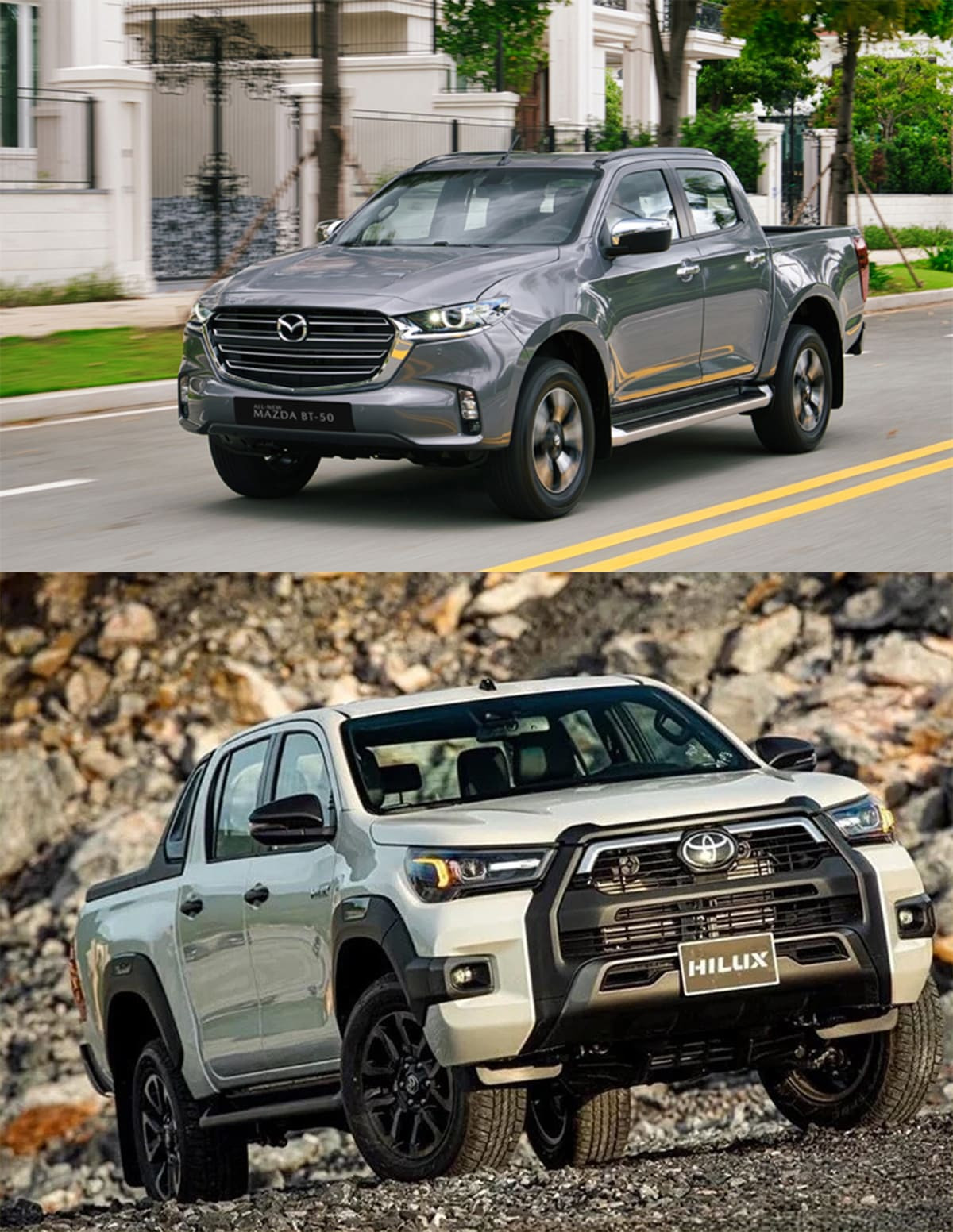 Hiệu suất động cơ của Toyota Hilux 2016 so với Mazda BT-50 2016