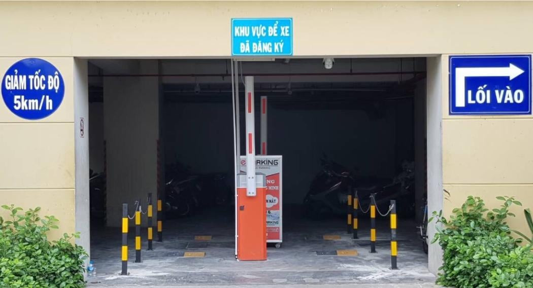 Hình ảnh bãi đỗ xe tầng hầm hiện đại, minh họa áp dụng tiêu chuẩn thiết kế bãi đỗ xe tầng hầm