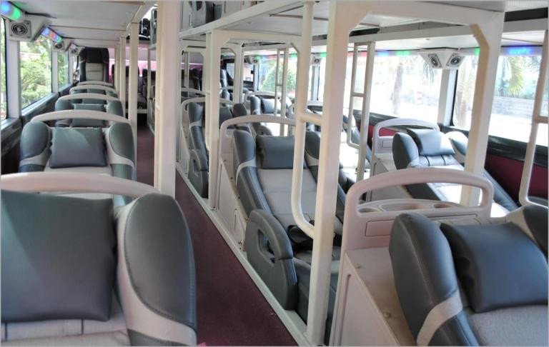 Hình ảnh bên trong khoang xe giường nằm của nhà xe Phương Trang trên tuyến Cần Thơ Đà Lạt
