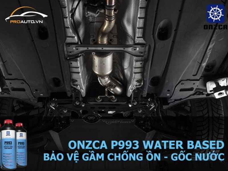 Hình ảnh chi tiết sơn phủ gầm Onzca P993 gốc nước, thân thiện môi trường và an toàn sức khỏe.