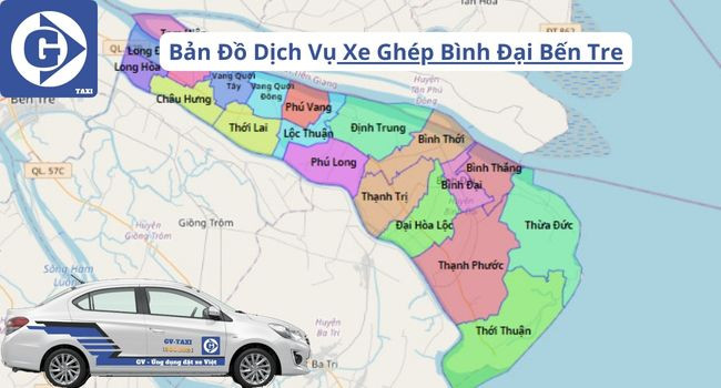 Hình ảnh minh họa dịch vụ xe ghép Bình Đại Bến Tre tiện lợi