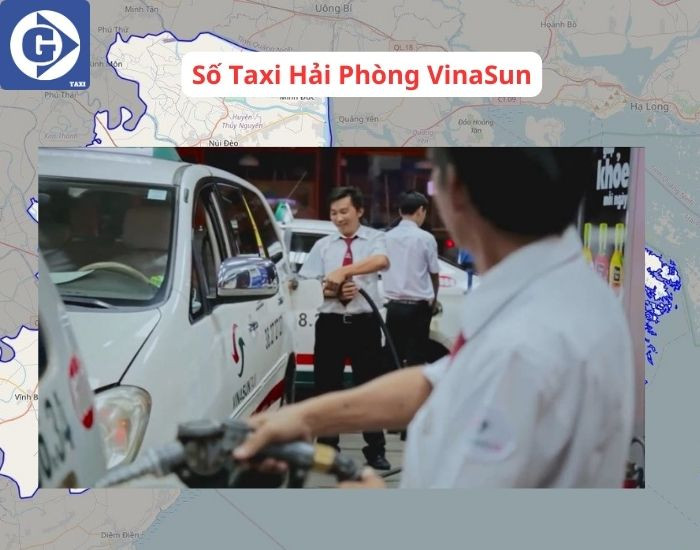 Hình ảnh một chiếc taxi VinaSun đang di chuyển