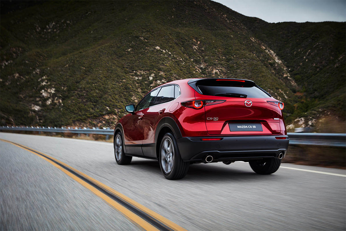 Hình ảnh tổng thể phần đuôi xe Mazda CX-30