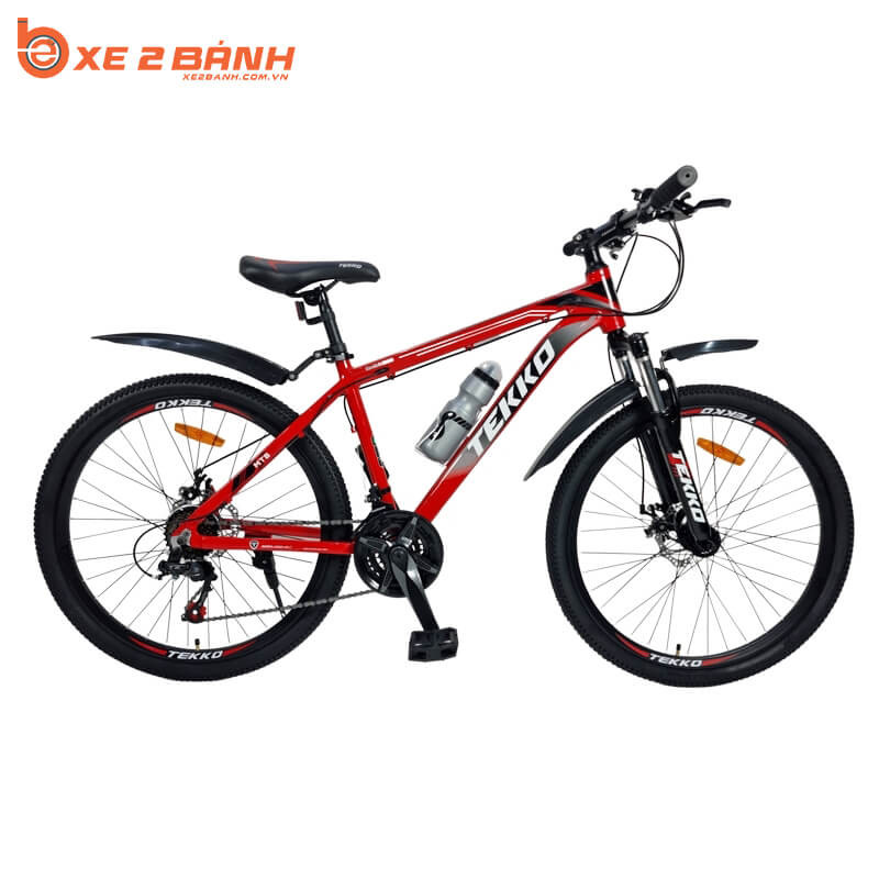 Hình ảnh xe đạp thể thao TEKKO R200 26 inch màu đỏ đẹp mắt