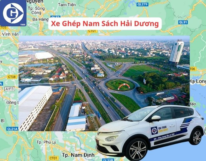 Hình ảnh xe ghép Nam Sách Hải Dương đang di chuyển trên đường