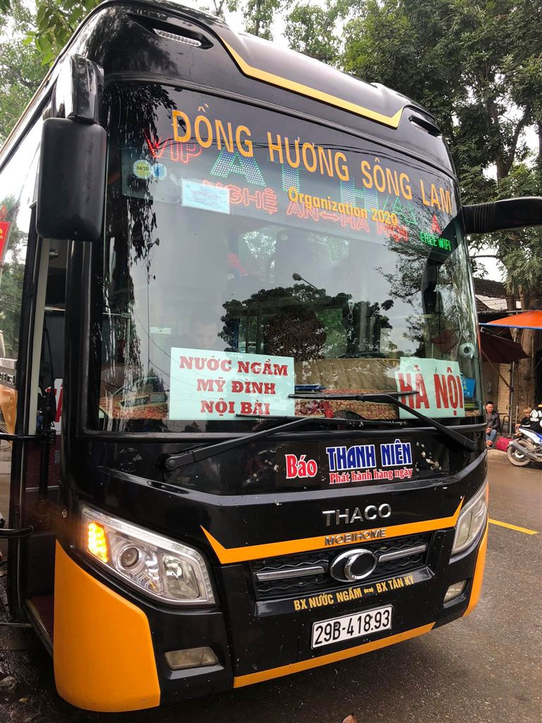 Hình ảnh xe khách giường nằm của nhà xe Ất Hà phục vụ tuyến Hà Nội đi Tân Kỳ