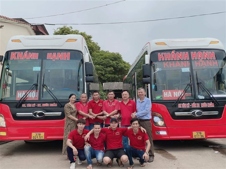 Hình ảnh xe khách giường nằm của nhà xe Khánh Hạnh trên tuyến Hà Nội đi Tân Kỳ