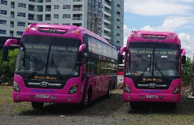 Hình ảnh xe khách Hướng Dương chạy tuyến Quảng Nam Quảng Bình