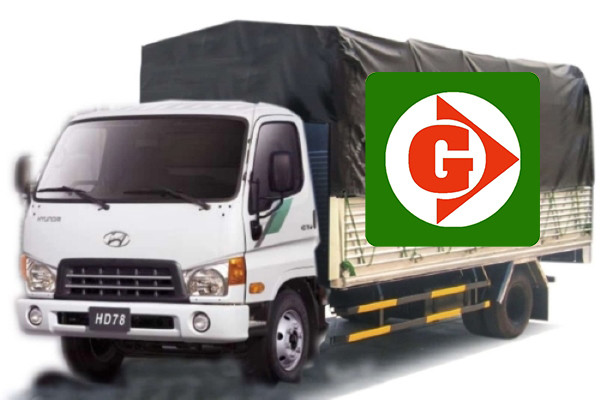 Hình ảnh xe tải đang bốc xếp hàng cho tuyến Tiền Giang