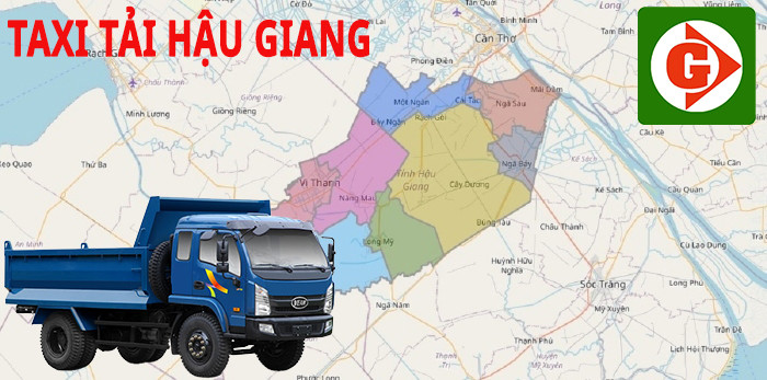 Hình ảnh xe tải nhỏ phục vụ dịch vụ taxi tải tại Hậu Giang qua ứng dụng di động