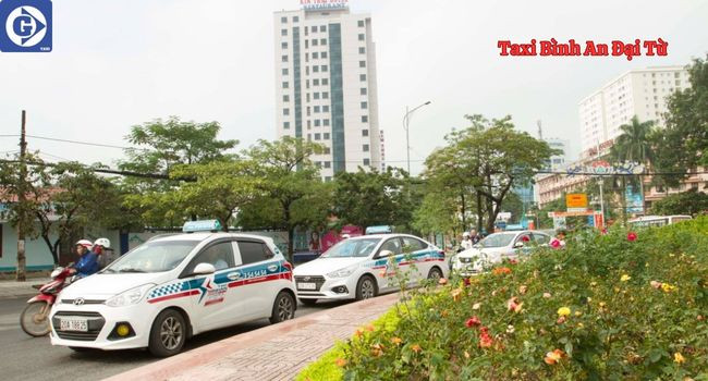 Hình ảnh xe Taxi Bình An hoạt động tại khu vực Đại Từ