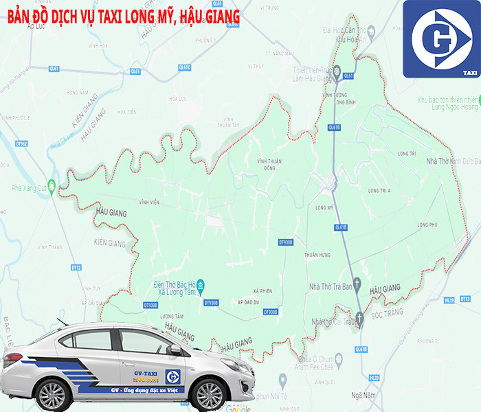 Hình ảnh xe taxi GV Taxi tại Long Mỹ Hậu Giang