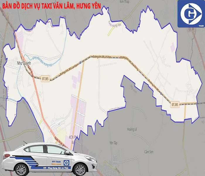 Hình ảnh xe taxi hoạt động tại Văn Lâm Hưng Yên