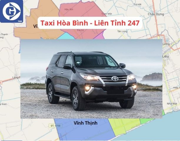 Hình ảnh xe taxi liên tỉnh phục vụ tại Hòa Bình Bạc Liêu