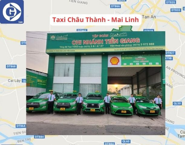 Hình ảnh xe taxi Mai Linh sẵn sàng phục vụ tại Châu Thành