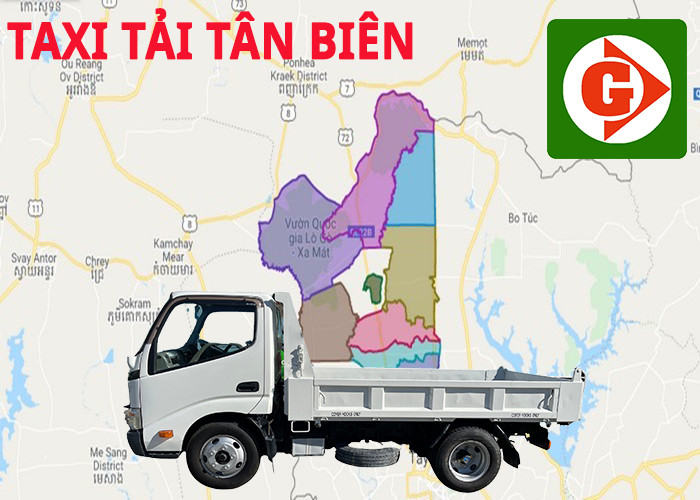 Hình ảnh xe taxi tải hoạt động tại Tân Biên