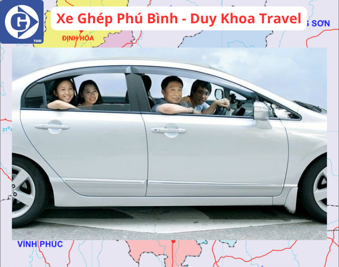 Hoàn thành đặt xe ghép Phú Bình qua ứng dụng