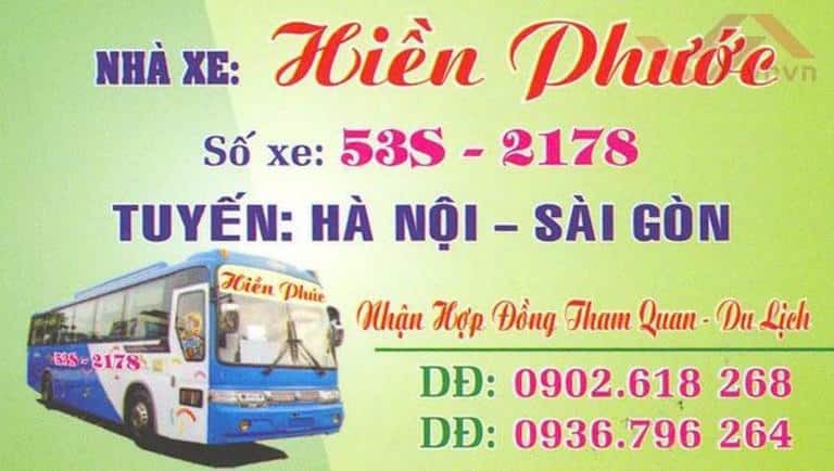 Hotline đặt vé tiện lợi của Nhà xe Hiền Phước