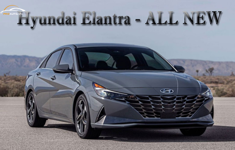 Hyundai Elantra 2023 màu trắng ngoại thất tổng thể