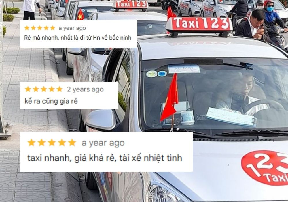 Khách hàng đánh giá cao chất lượng dịch vụ của Taxi 123 Thuận Thành