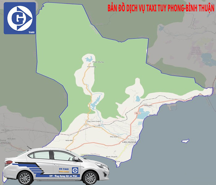 Khách hàng sử dụng ứng dụng để đặt taxi Tuy Phong Bình Thuận của GV-Taxi