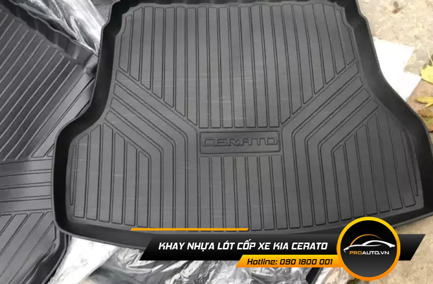 Khay nhựa lót cốp bảo vệ sàn cốp xe Kia Cerato