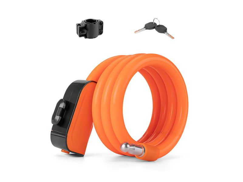 Khóa dây xe đạp RockBros RKS515 màu cam nổi bật