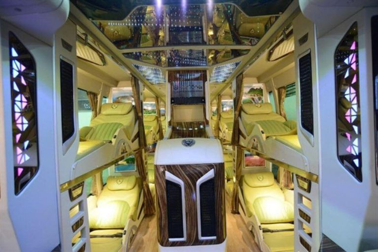 Khoảng cách giữa các giường trên xe khách tuyến Đà Nẵng Hà Tĩnh của Hải Hoàng Gia