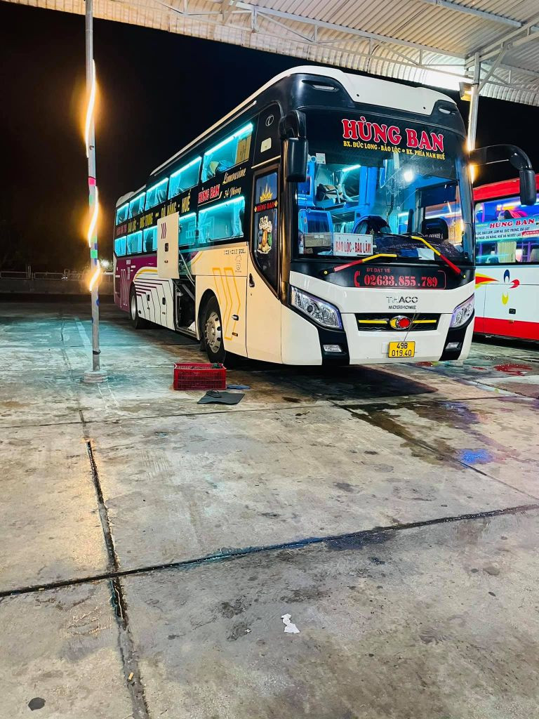 Khoang giường nằm rộng rãi trên xe khách Hùng Ban tuyến Hải Phòng Bình Dương