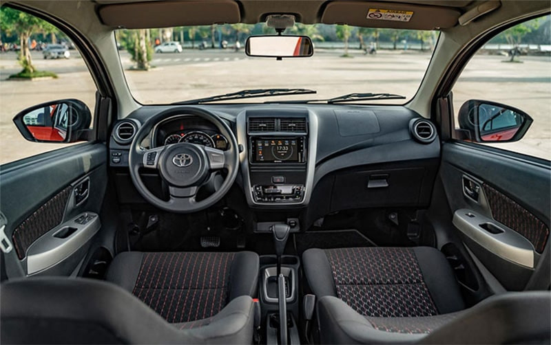Khoang nội thất rộng rãi và tiện nghi của mẫu xe Toyota Wigo 2022
