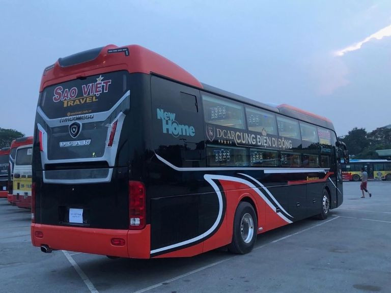 Không gian bên trong xe giường nằm 40 chỗ của Nhà xe Sao Việt
