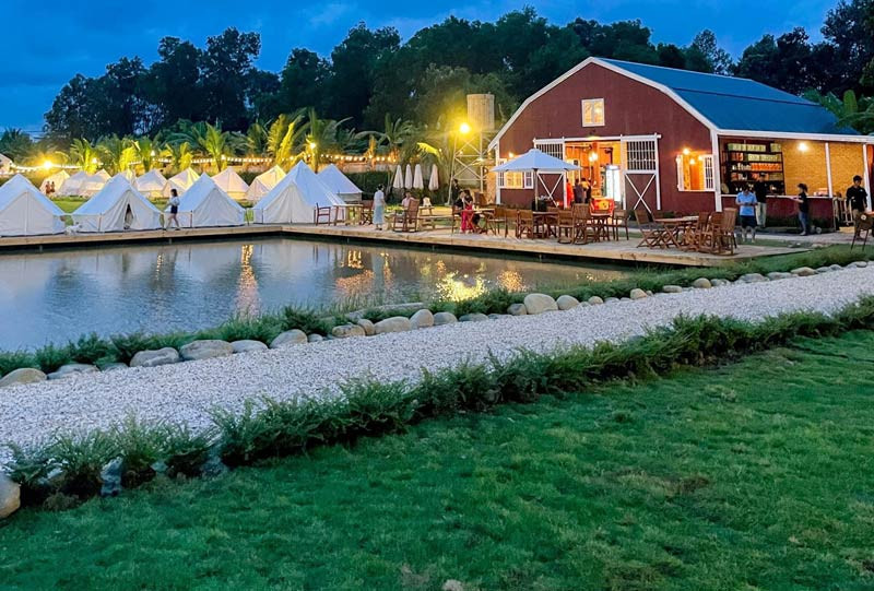Không gian cắm trại xanh mát tại Vietgangz Glamping Sài Gòn