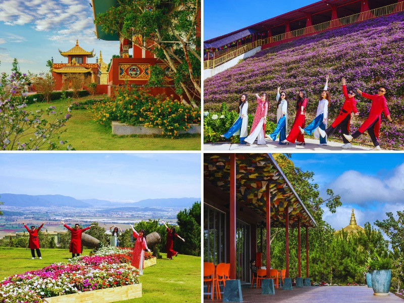 Không gian khuôn viên tại Samten Hills Dalat