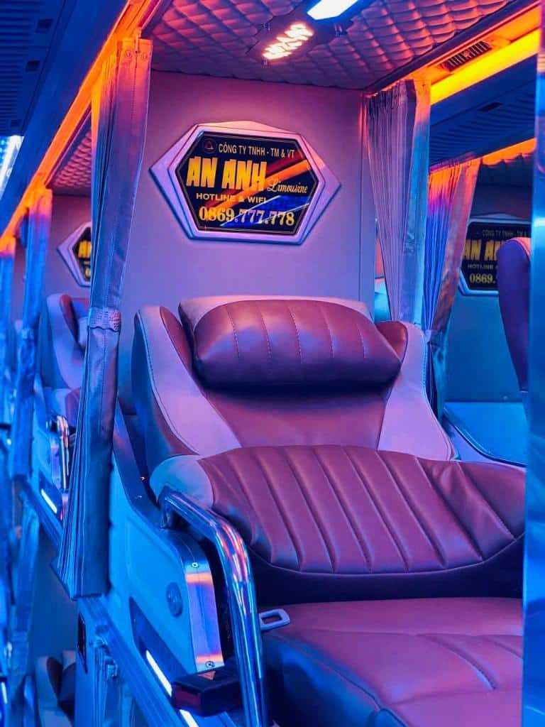 Không gian tiện nghi bên trong xe giường nằm của hãng xe An Anh