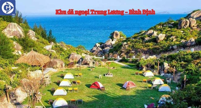 khung cảnh cắm trại tại Khu dã ngoại Trung Lương khi du lịch Bình Định