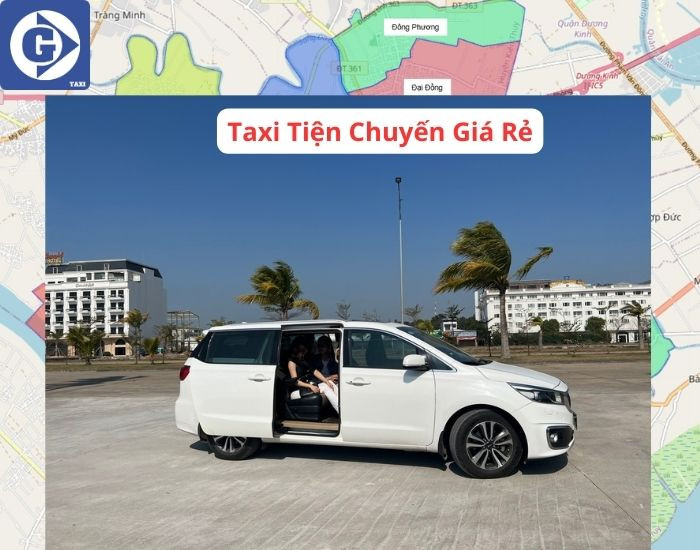 Khung cảnh đường phố Kiến Thuỵ với xe taxi Tiện Chuyến Giá Rẻ