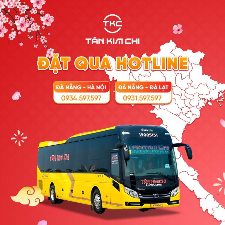 Liên hệ hotline để đặt vé Nhà xe Tân Kim Chi