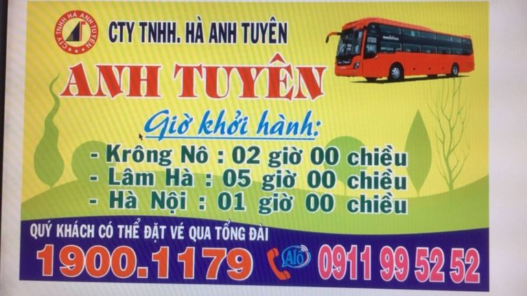 Lộ trình nhà xe Anh Tuyên