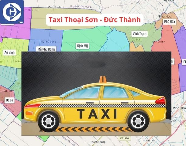 Logo hãng taxi Vinasun trên xe tại Thoại Sơn
