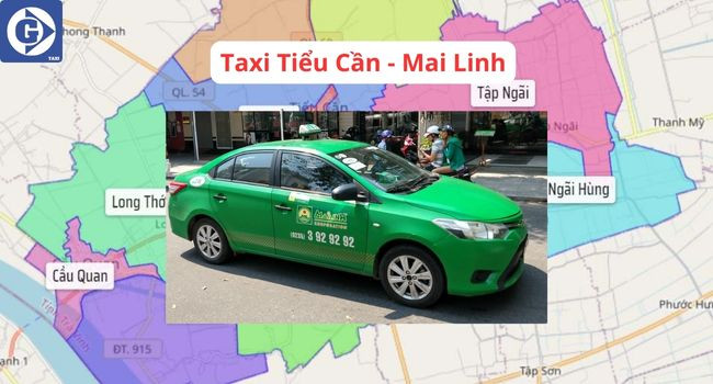 Logo nhận diện của hãng Taxi Tiểu Cần - Mai Linh hoạt động tại Trà Vinh