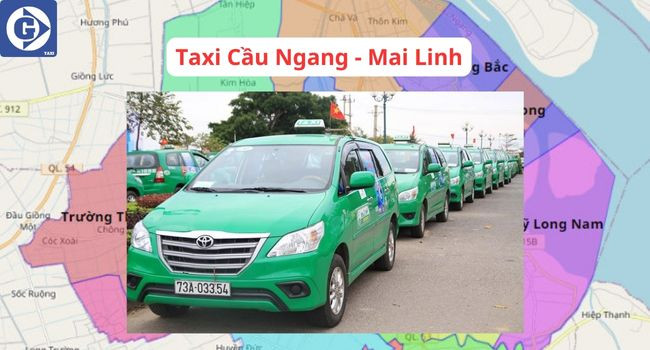 Logo Taxi Mai Linh quen thuộc tại Cầu Ngang
