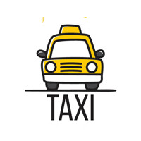 Logo Taxi Ninh Hòa màu vàng nổi bật với biểu tượng xe taxi