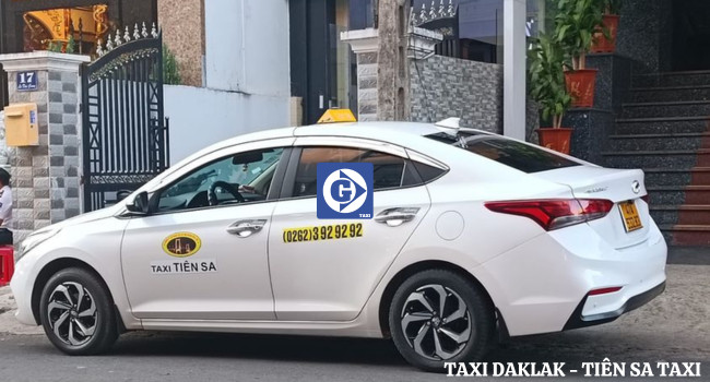 Logo và màu sắc nhận diện của Taxi Tiên Sa tại Đắk Lắk