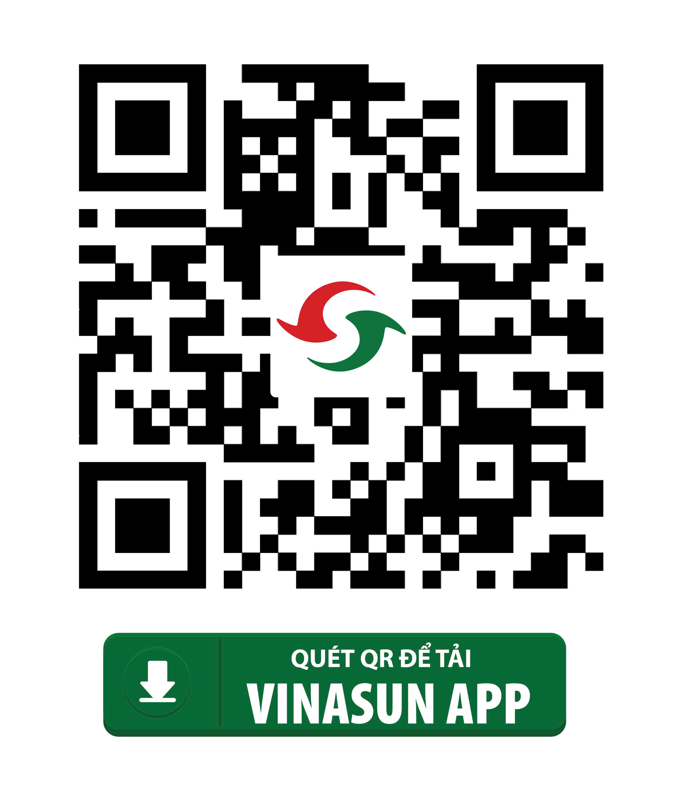 Mã QR tải ứng dụng chính thức của Vinasun, giúp hành khách đặt xe an toàn và tìm số điện thoại taxi Vinasun chính thức
