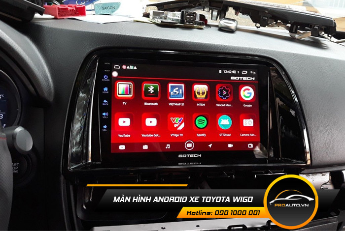 Màn hình Android thông minh trên xe Toyota Wigo